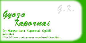 gyozo kapornai business card